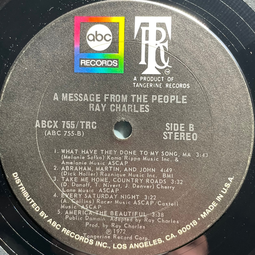 Ray Charles ‎– A Message From The People (США 1972г.)