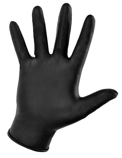 Перчатки Wally Plastic Нитровинил XS Черные 50 пар