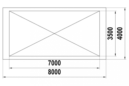 Теневой навес 24,5м2 ТН-3,5х7
