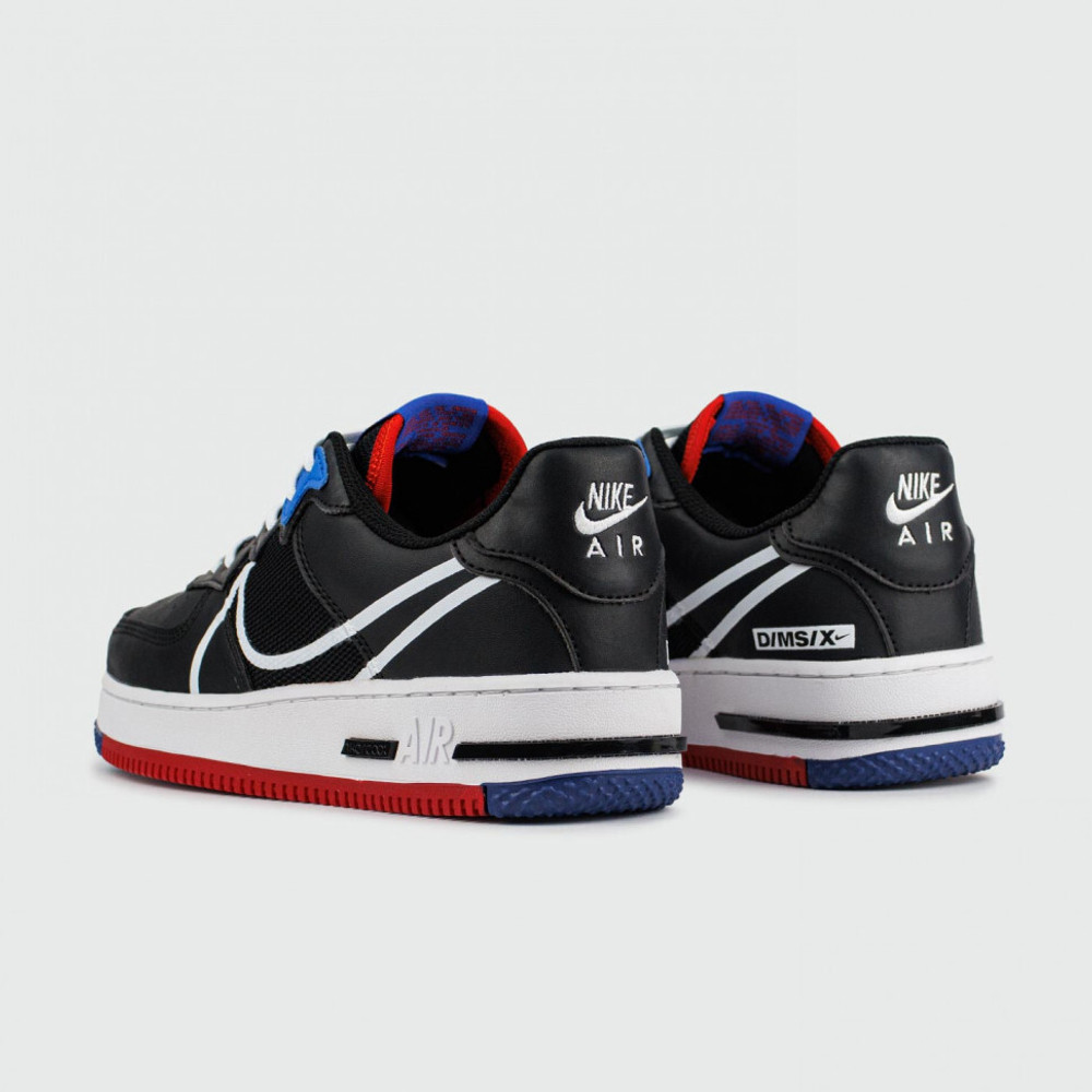 кроссовки Nike Air Force 1 React Black White Red CT1020-001