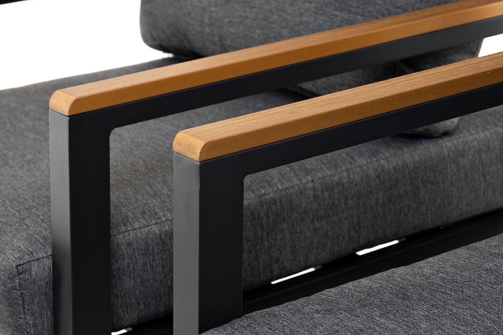 "Камелия" лаунж-зона 4-местная из алюминия, цвет темно-серый