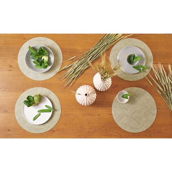 Набор из 4-х сервировочных салфеток leanera, D35 см, мятные