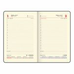 Ежедневник датированный 2025 МАЛЫЙ ФОРМАТ 100х150 мм А6, BRAUBERG "Iguana", под кожу, коричневый, 115743