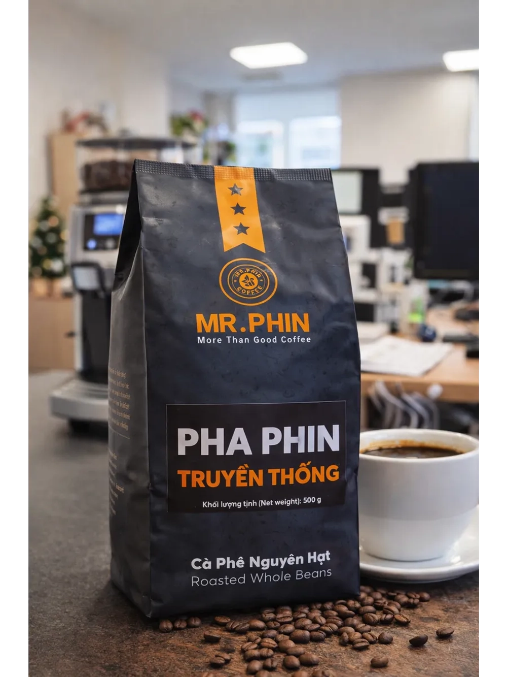 Кофе в зернах вьетнамский Mr.Phin Pha Phin, 500 г