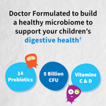 Garden of Life, Dr. Formulated Probiotics, органические жевательные таблетки для детей с пробиотиками и витаминами C и D, вкусный органический арбуз, 30 вкусных жевательных таблеток