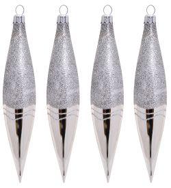 НФШ-1249/2 Набор ел.украшений из сосулек 4шт «Снежный» 140 мм