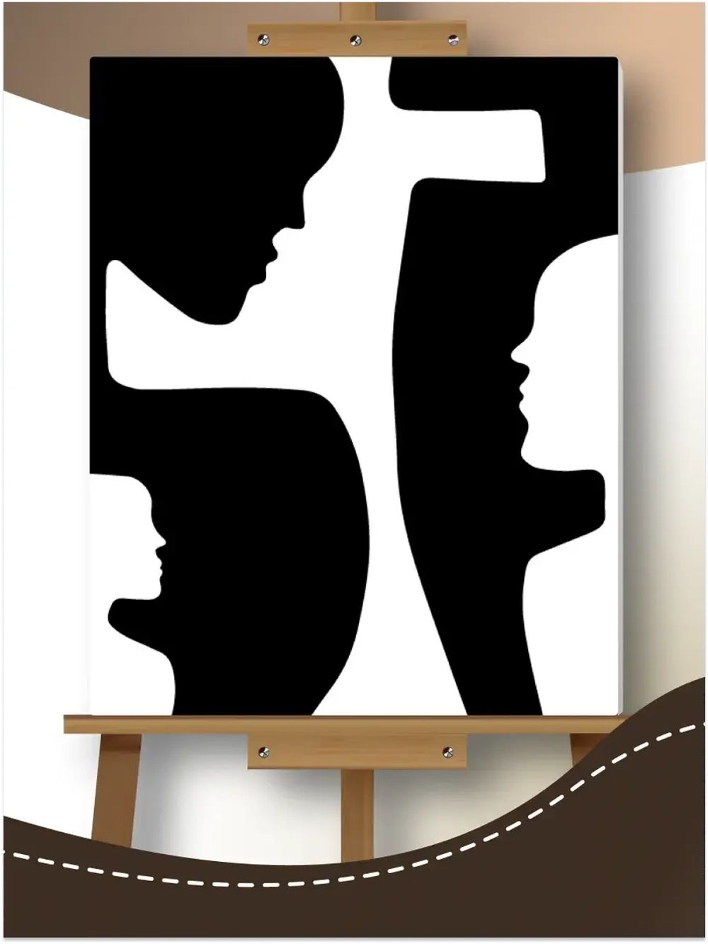 Картина по номерам черно-белая