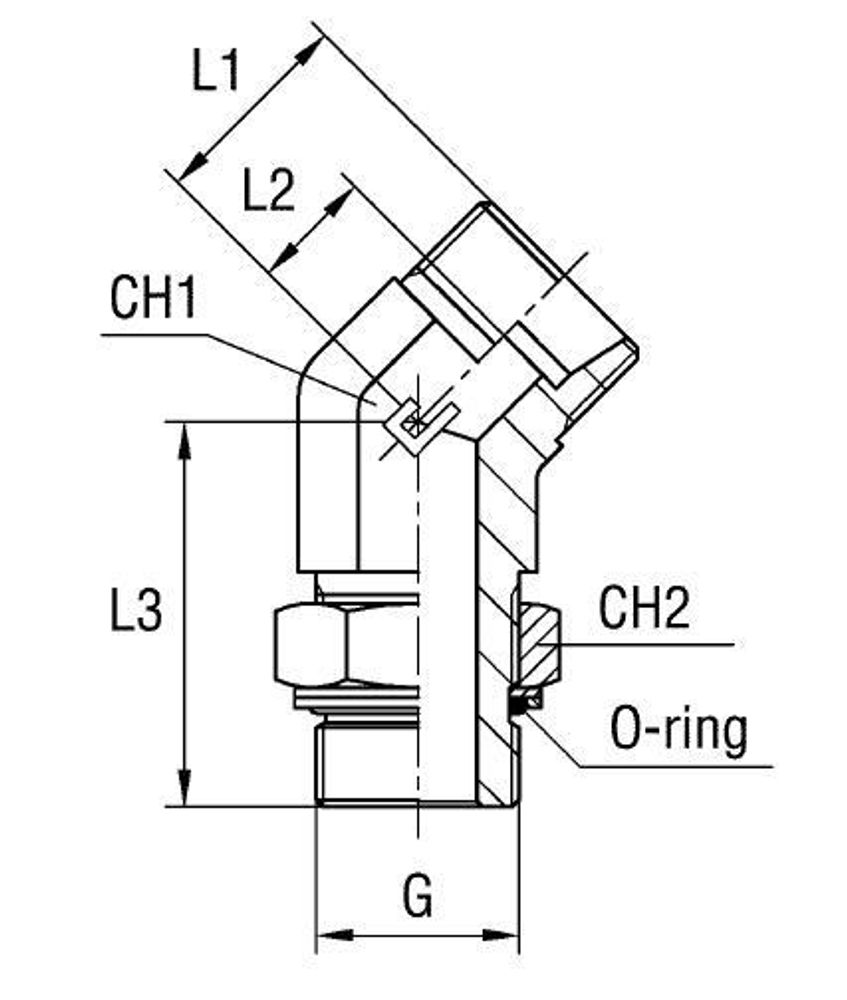 Штуцер FRG45 DL08 BSP1/4&quot; (корпус)