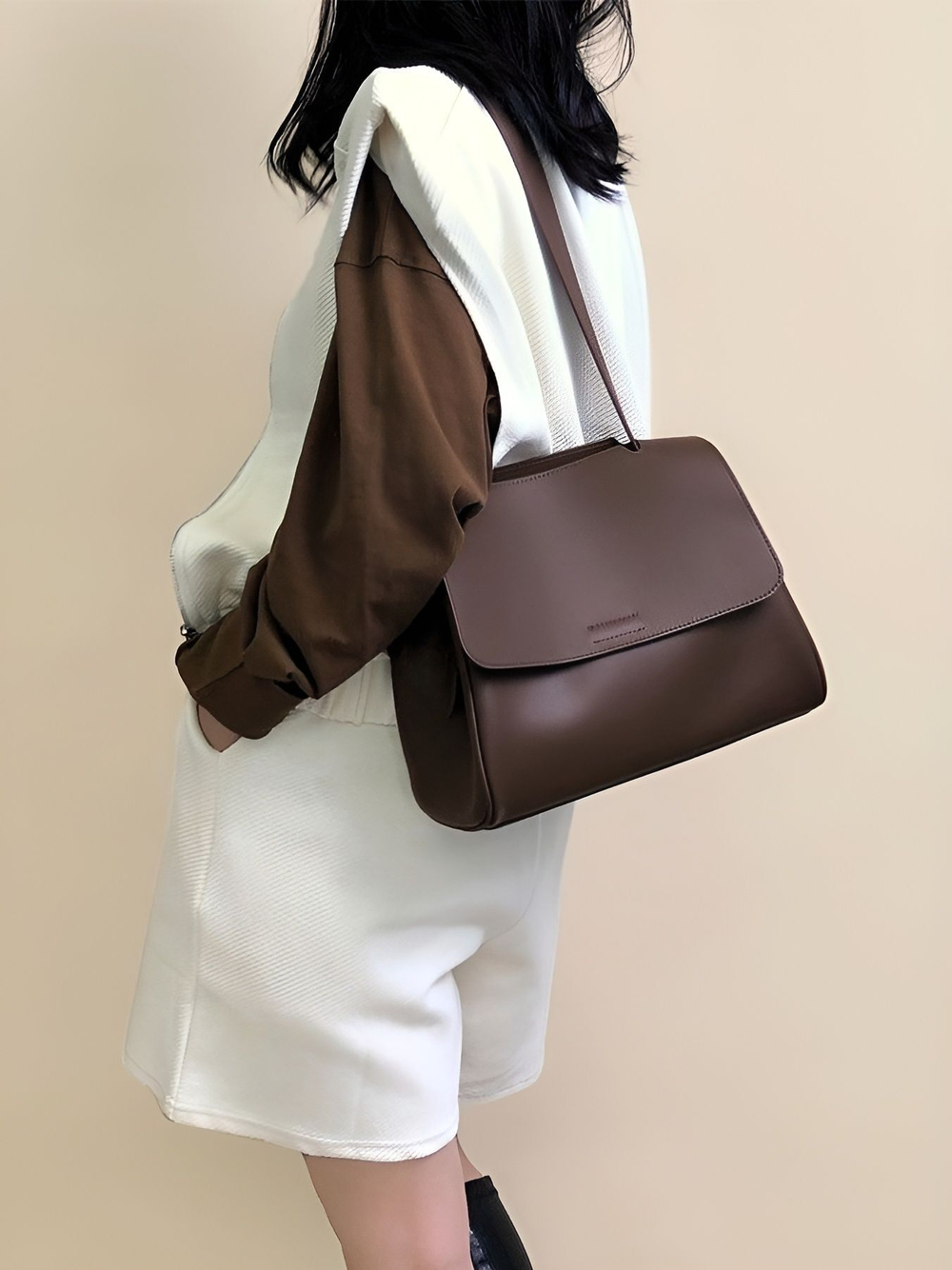 женская сумка на плечо из натуральной кожи