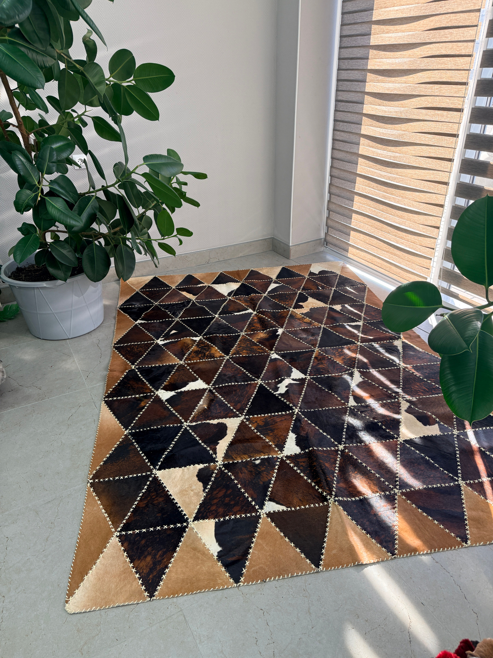 Ковер овальный натуральный Телячья шкура