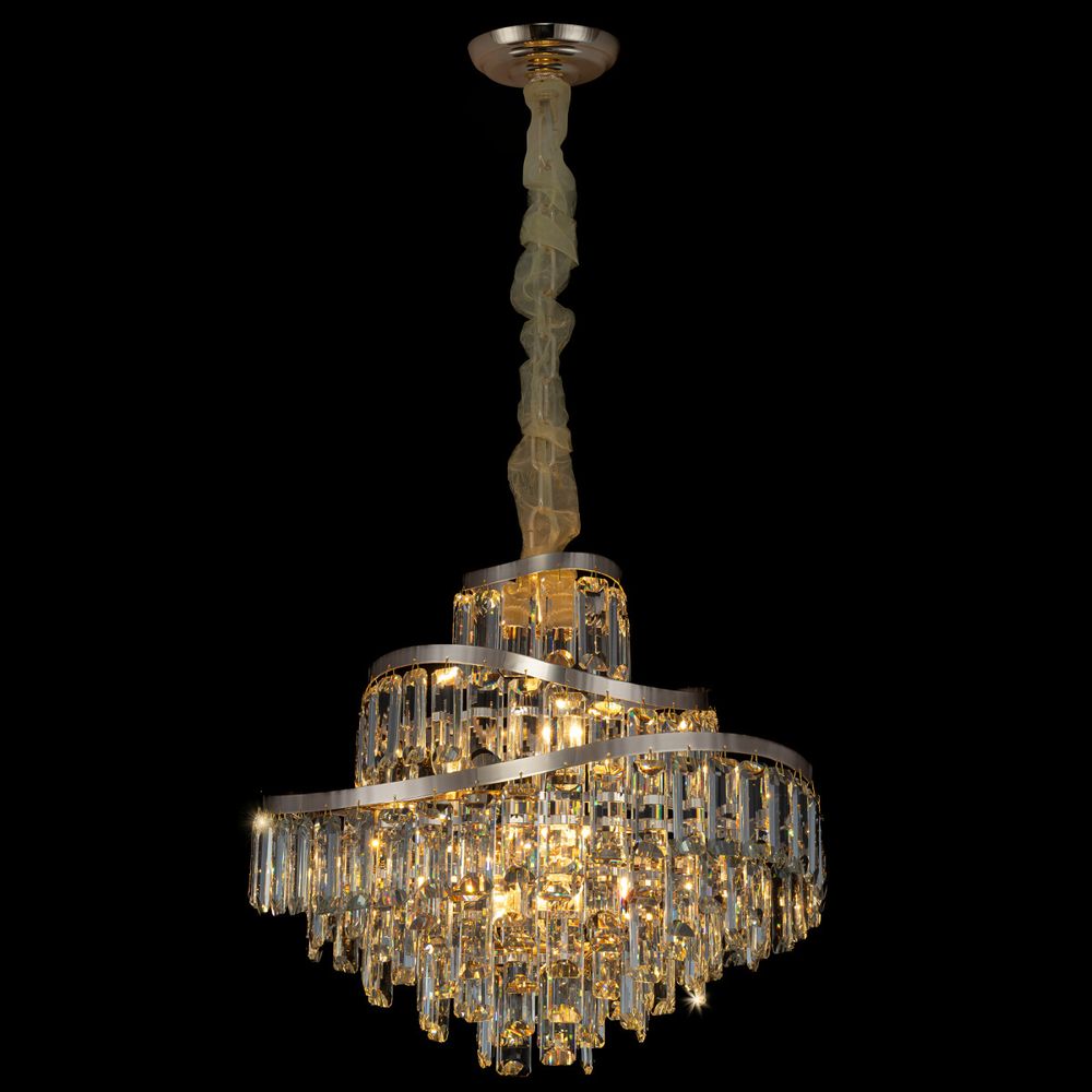 Citilux NAIAD CL315152 Люстра хрустальная подвесная Золото