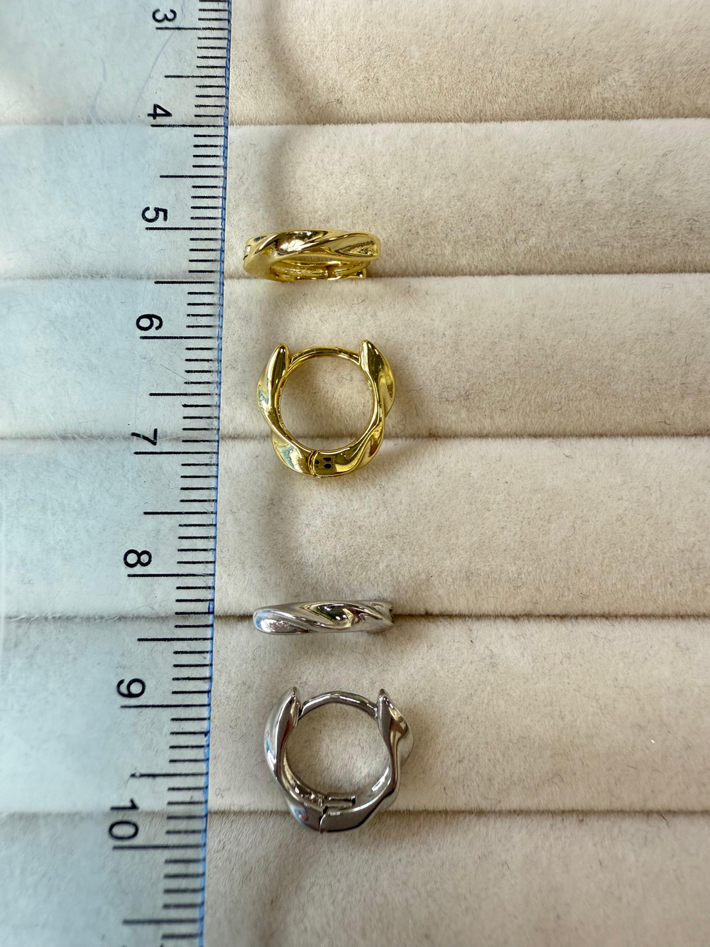 12240-з Швензы Конго перекрученные 12*2,5мм, позолота