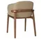 Стул Lando, орех с коричневой обивкой