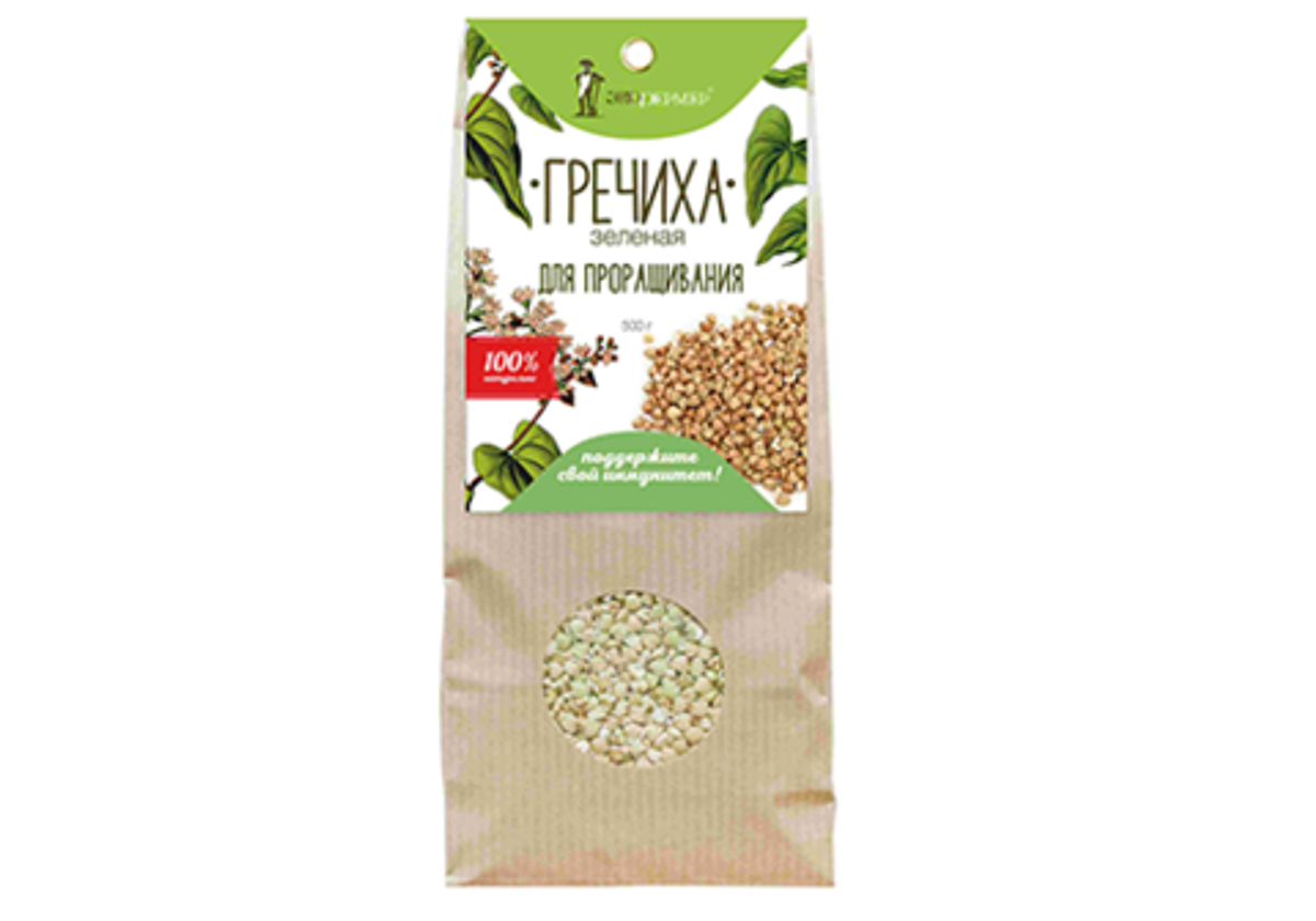 Гречка зеленая ЭкоФермер, 500г