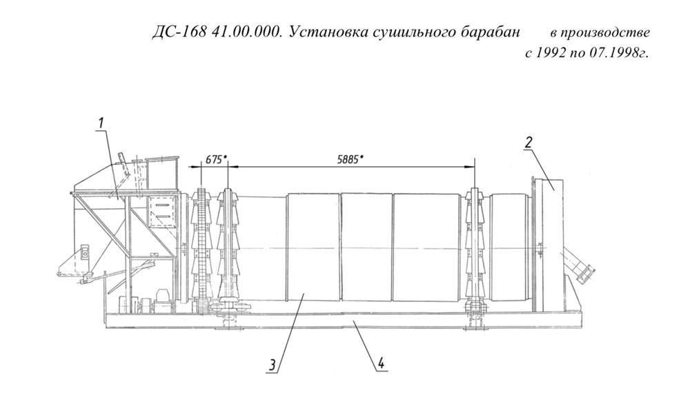 ДС-168 41.00.000 Установка сушильного барабан