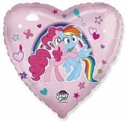 Шар (18""/46 см) Сердце, My Little Pony, Лошадки Пинки Пай и Радуга, Розовый, 1 шт. Е29