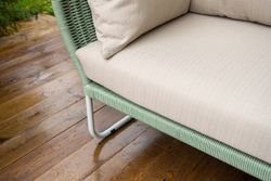 "Фиджи" лаунж-зона 5-местная плетеная из роупа (веревки), каркас алюминиевый светло-серый, роуп зеленый (4204)