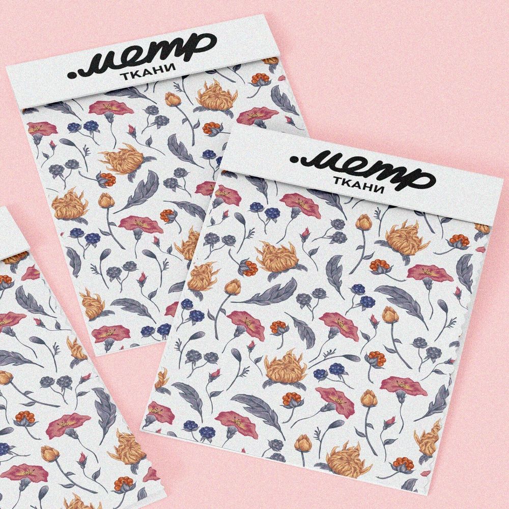 Ткань кулирная гладь красочная нежная флористика