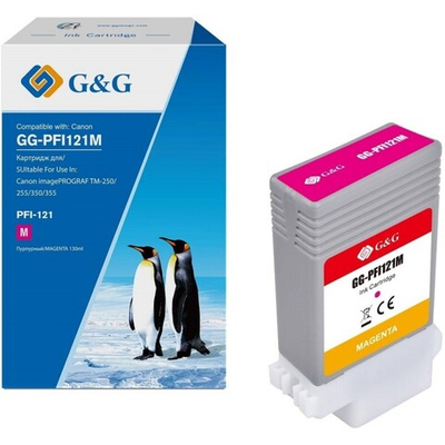 Картридж G&G, аналог Canon PFI-121M (6267C001) пурпурный 130ml