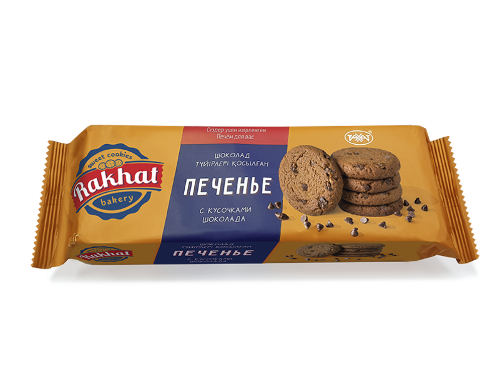 Печ.RAKHAT BAKERY с кусочками шоколада пп/пчк 165 гр