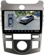 Магнитола для KIA Cerato Koup 1 2008-2013 (купе)- Teyes CC3-2K-360 монитор 9.5" 2K QLED на Android 10, 6+128Гб, CarPlay, 4G SIM-слот, 4 камеры в комплекте