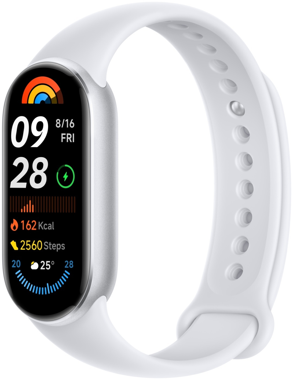 Фитнес-браслет Xiaomi Smart Band 9 серебристо-белый