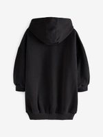 Толстовка удлиненная с капюшоном для девочки Next M44-235, Черный