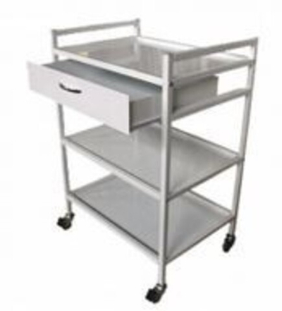 Столик манипуляционный СМ3-Л-М с одним ящиком и тремя полками