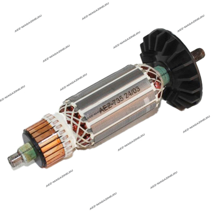 Якорь подходит для фрезера ФИОЛЕНТ 620W вал d-9, резьба М8