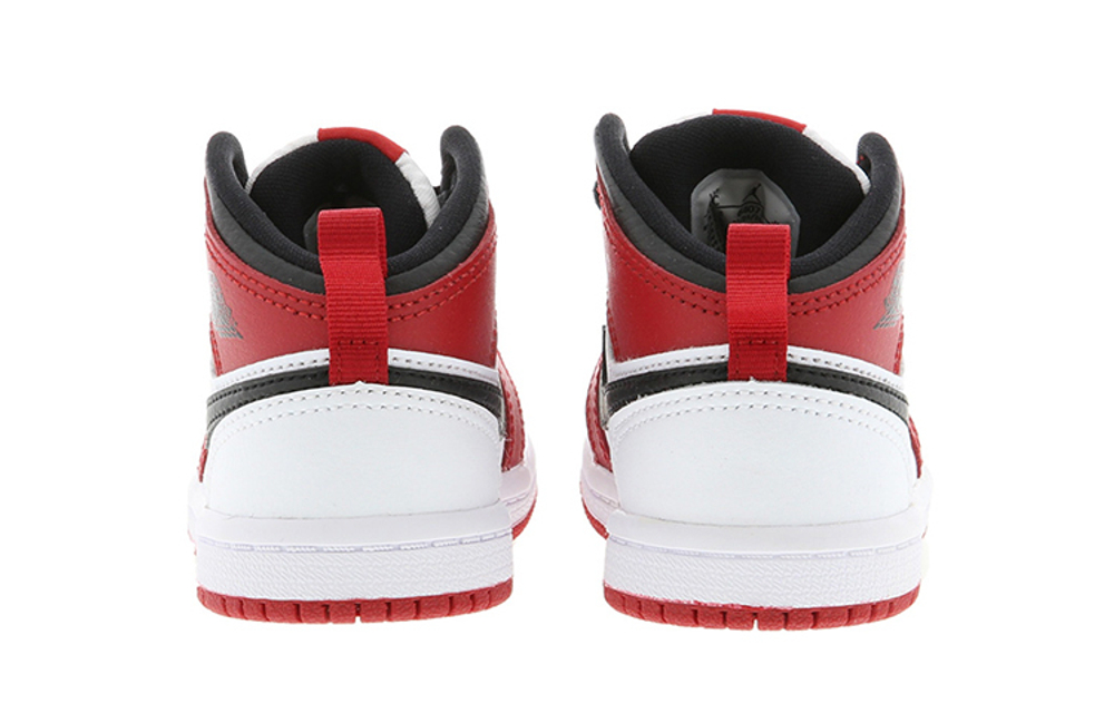 Baby Jordan Air Jordan 1 Mid non-slip wear-resistant lightweight mid-top retro basketball shoes white red