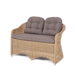 "Равенна" диван двухместный плетенный из ротанга, цвет соломенный