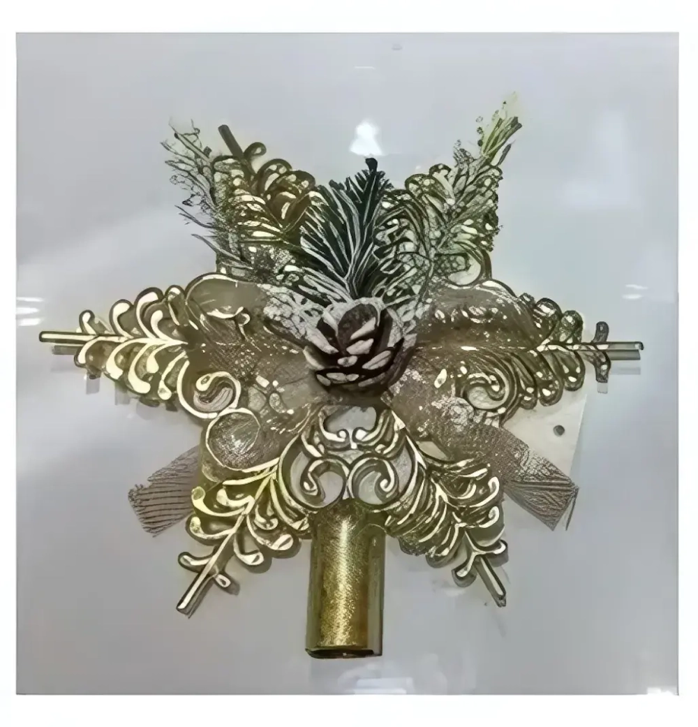 Звезда на ёлку 19*19 см «Хвойная», Золото