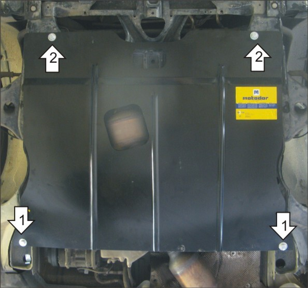 Защита картера Двигателя, КПП. 2 мм, Сталь. для Mercedes B-class 2005-2008, Mercedes B-class 2008-2011 MOTODOR.01220