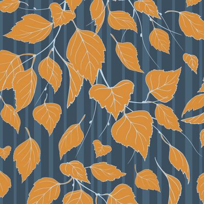 осенние березы на темном фоне