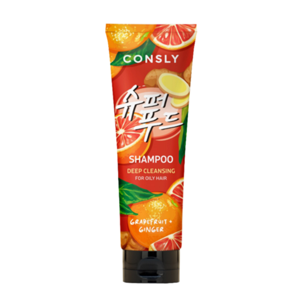 [Consly] Grapefruit & ginger - Шампунь глубоко очищающий с экстрактами грейпфрута и имбиря, 250 мл