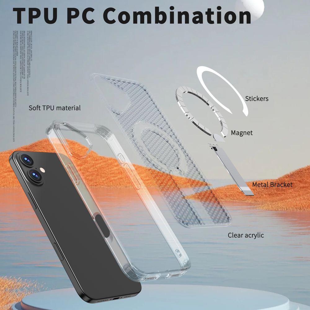 Прозрачный чехол Mesh Pro Magnetic Case для iPhone 16