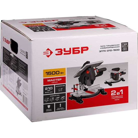Пила торцовочная "ЗУБР" ЗПТК-210-1500