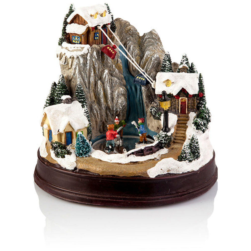 Фигурка 20см Музыкальная деревня с подсветкой Lamart