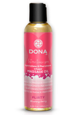 Массажное масло DONA Scented Massage Oil Flirty Aroma: Blushing Berry 110 мл (Цвет: прозрачный)