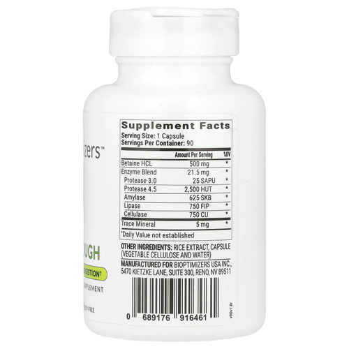 BIOptimizers, HCL Breakthrough`` 90 вегетарианских капсул