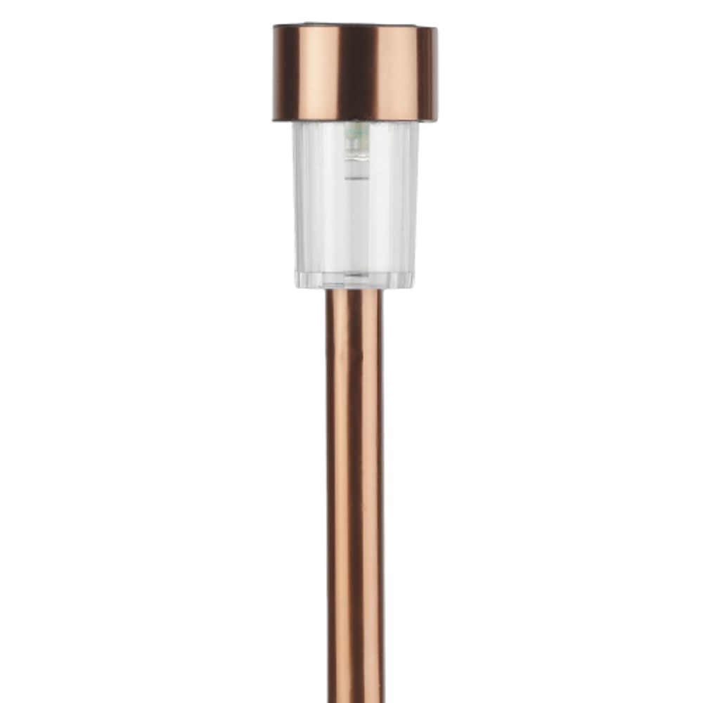 SL-SS30-CPR ЭРА Садовый светильник на солнечной батарее, нержавеющая сталь, медный , 32 см | Садовые декоративные светильники