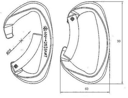 Карабин Вертикаль Скалолазный с гнутой защелкой (keylock)
