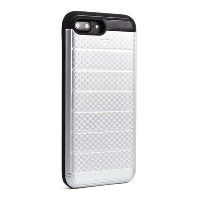 Чехол с вырезами под пластиковые карты для iPhone 7 Plus, 009464 Серебристый