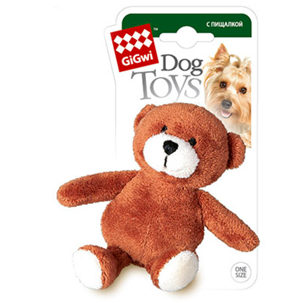 75022A игрушка для собак мишка с пищалкой 9см, серия plush friendz