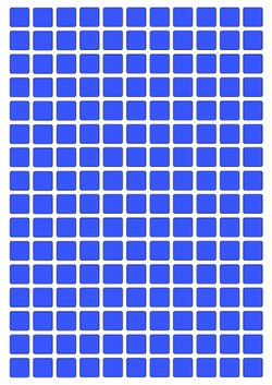 Виниловые наклейки для маркировки Policomprint М14, 10х10 мм. 176 шт.