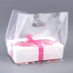 Пакет квадртаный полиэтиленовый с вырубной ручкой, прозрачный, 23,5х38+22см ± 5% 60 мкм 10638992