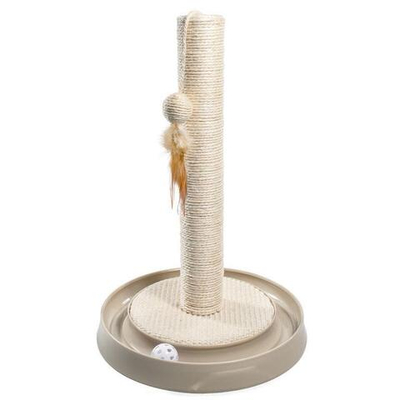 Когтеточка-столбик из сизаля "2в1", 370*370*530мм, Triol