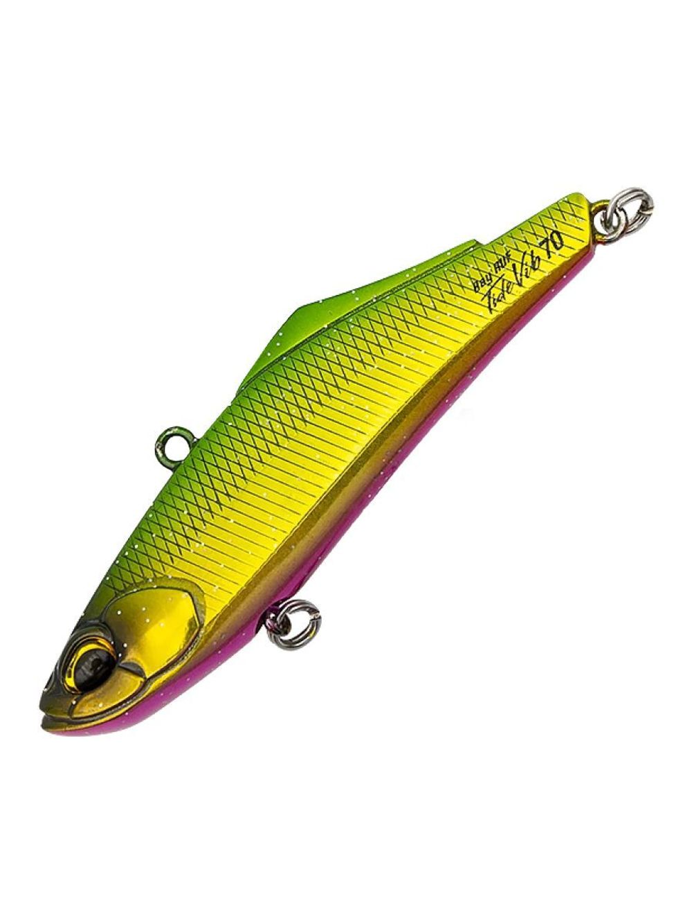 Воблер DUO Bay Ruf Tide Vib 80, CEA0737 Lime Head Clear Gigo, 80 мм, 25 г, тонущий, виб