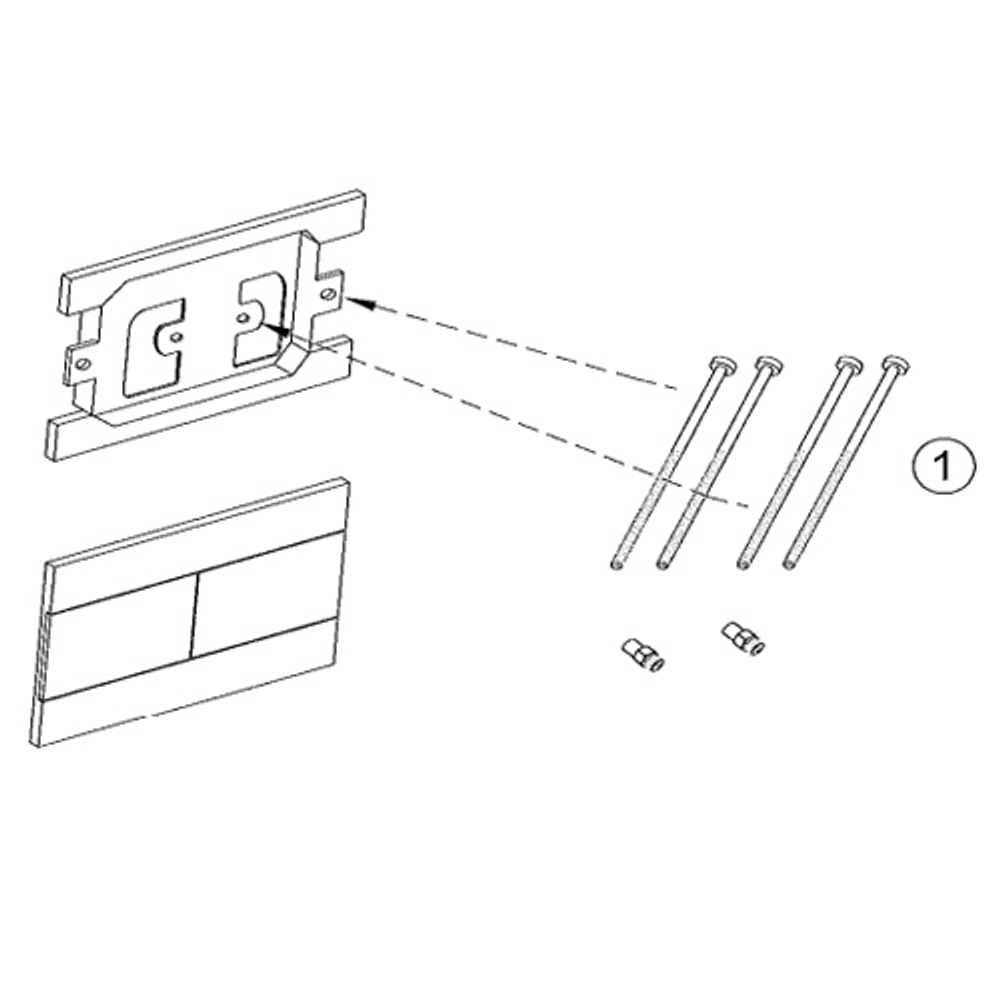 Смывная клавиша Jacob Delafon  E4316-00 белая