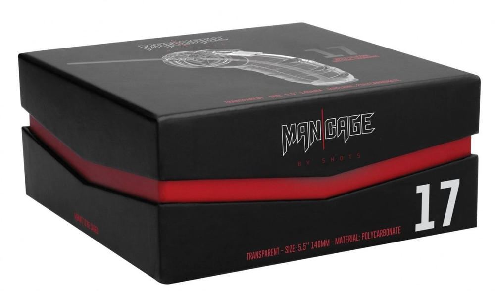 Прозрачный мужской пояс верности со стимулятором уретры Cock Cage Model 17 Chastity 5.5 (Цвет: прозрачный)